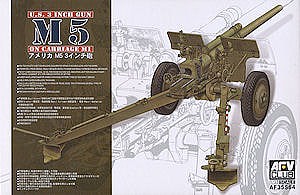 AFVClub US 3Gun M5 on Carriage M1 Plastic Model Military Figure Kit 1/35 Scale #af35s64
