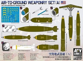 AFVClub US Air to Ground Weaponry Set A Plastic Model Weapon Kit 1/48 Scale #ar48107