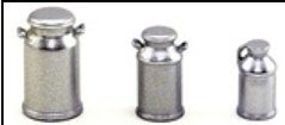 Milk Can Set (3) O Scale Model Railroad Building Accessory #43911