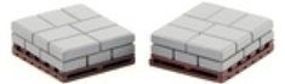 Pallets w/Load (2) O Scale Model Railroad Building Accessory #43915