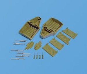 Aires F4U1A Wheel Bays for Trumpeter Models 1/32 Scale Plastic Model Aircraft Accessory #2024