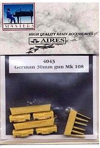 Aires German 30mm Gun Mk 108 Plastic Model Aircraft Accessory 1/48 Scale #4043