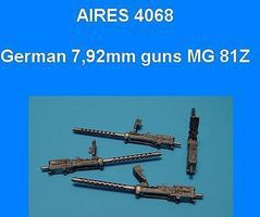 German 7.92mm MG81 Double Barrel Gun (4) (D) Plastic Model Vehicle Accessory 1/48 #4068