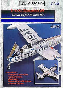 Aires F84G Thunderjet Detail Set For a Tamiya Model Plastic Model Aircraft Accessory 1/48 #4096