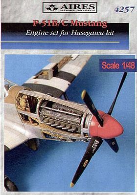 Aires P51B/C Engine Set For a Tamiya Model Plastic Model Aircraft Accessory 1/48 Scale #4257