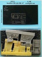 Aires Seafire FR46/FR47 Cockpit Set For Airfix Plastic Model Aircraft Accessory 1/48 #4311 Aires Seafire FR46/FR47 Cockpit Set For Airfix Plastic Model Aircraft Accessory 1/48 #4311