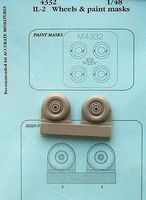Aires IL2 Wheels & Paint Masks For Accurate Minatures Plastic Model Aircraft Accessory 1/48 #4332