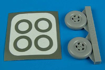 Aires Hurricane Mk I Wheels & Paint Mask Plastic Model Aircraft Accessory 1/48 Scale #4447