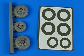 Aires B26K Invader Wheels/Paint Masks (ICM) Plastic Model Aircraft Accessory Kit 1/48 Scale #4873