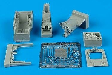 Aires F/A18A Cockpit Set For a Hasegawa Model Plastic Model Aircraft Accessory 1/72 Scale #7174