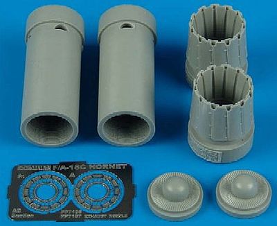 Aires F/A18C Exhaust Nozzles Opened For Hasegawa Plastic Model Aircraft Accessory 1/72 #7186