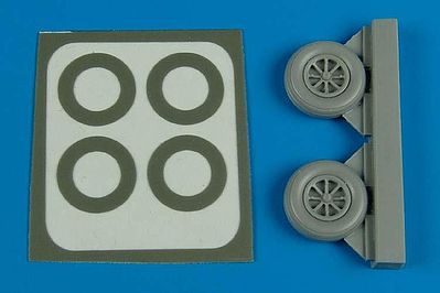 Aires P40 Wheels & Paint Mask Plastic Model Aircraft Accessory 1/72 Scale #7257