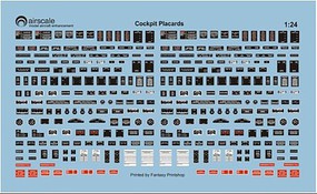 Airscale WWII Allied Cockpit Placards & Dataplates Plastic Model Aircraft Decal 1/24 Scale #2401 Airscale WWII Allied Cockpit Placards & Dataplates Plastic Model Aircraft Decal 1/24 Scale #2401