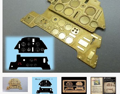 Airscale Messerschmitt Bf109E Instrument Panel Plastic Model Decal Kit 1/24 Scale #2418