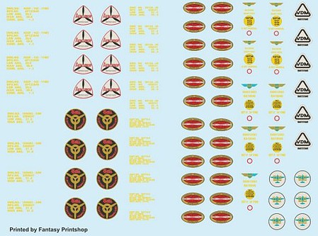 Airscale Propeller Logos & Specs (Decal) Plastic Model Aircraft Decal 1/24 Scale #2426
