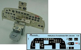 Airscale Consolidated B24 Liberator Instrument Panel Upgrade Plastic Model Decal Kit 1/32 #3217