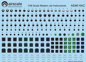 Airscale Modern Jet Instrument Dials (Decal) Plastic Model Aircraft Accessory Kit 1/48 Scale #4813