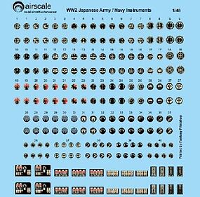 Airscale 1/48 WWII IJA/IJN Instrument Dials (Decal) Airscale 1/48 WWII IJA/IJN Instrument Dials (Decal)