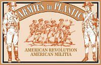 ArmiesInPlastic American Revolution American Militia Infantry Plastic Model Military Figure 1/32 #5463