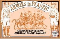 ArmiesInPlastic American Revolution American Militia Cavalry Plastic Model Military Figure 1/32 Scale #5468