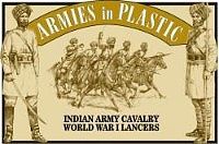 ArmiesInPlastic WWI Indian Army Cavalry Lancers (5 Mtd) Plastic Model Military Figure 1/32 Scale #5476