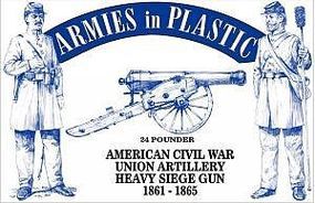 American Civil War Union Artillery Plastic Model Military Figure 1/32 Scale #5499