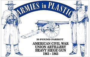ArmiesInPlastic American Civil War Union Artillery Plastic Model Military Figure 1/32 Scale #5500