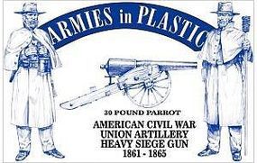 American Civil War Union Artillery Plastic Model Military Figure 1/32 Scale #5500