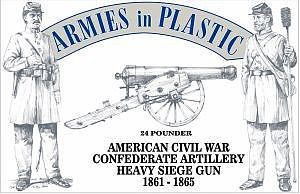 ArmiesInPlastic American Civil War Confederate Artillery Plastic Model Military Figure 1/32 Scale #5501