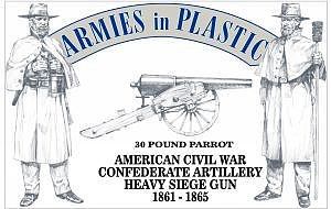 ArmiesInPlastic American Civil War Confederate Artillery Plastic Model Military Figure 1/32 Scale #5502