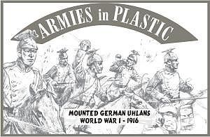 ArmiesInPlastic WWI 1916 German Ulhans (5 Mtd) Plastic Model Military Figure 1/32 Scale #5535