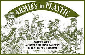 ArmiesInPlastic WWI British Lancers (Green) (5 Mtd) Plastic Model Military Figure 1/32 Scale #5540