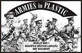 WWI British Lancers Any Regiment (5 Mtd) Plastic Model Military Figure 1/32 Scale #5541