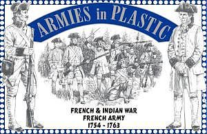 ArmiesInPlastic French & Indian War 1754-63 French Army (16) Plastic Model Military Figure 1/32 #5542