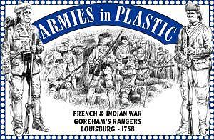ArmiesInPlastic French & Indian War Louisburg Gorehams Rangers Plastic Model Military Figure 1/32 #5551