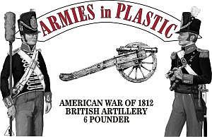 ArmiesInPlastic American War 1812 American Artillery Plastic Model Military Figure 1/32 Scale #5564