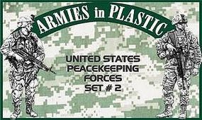 US Peacekeeping Forces Set #2 (18) Plastic Model Military Figure 1/32 Scale #5581