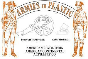 ArmiesInPlastic American Revolution Continental Artillery Co. Plastic Model Military Figure 1/32 #5600