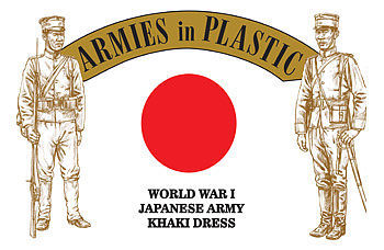 ArmiesInPlastic WWI Japanese Army Khaki Dress (16) Plastic Model Military Figure 1/32 Scale #5615