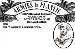 British Naval Brigade Camel Corps Egypt & Sudan Plastic Model Military Figures 1/32 #5634