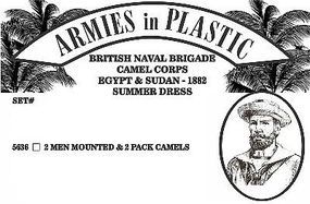 British Naval Brigade Camel Corps Egypt & Sudan Plastic Model Military Figures 1/32 #5636