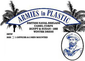 British Naval Brigade Camel Corps Egypt & Sudan Plastic Model Military Figures 1/32 #5638