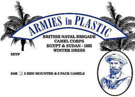 British Naval Brigade Camel Corps Egypt & Sudan Plastic Model Military Figures 1/32 #5640