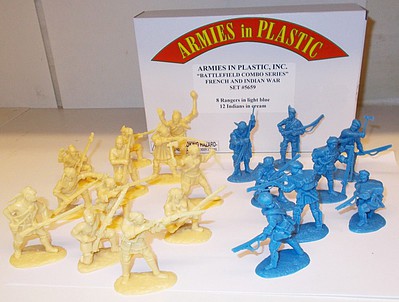 Armies in Plastic French & Indian War Northeastern Woodland Indians Set #2 1/32 