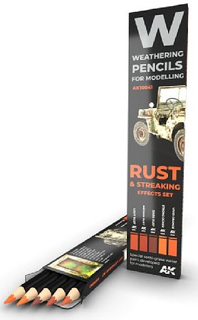AK Weathering Pencils Rust & Streaking Effects Set (5 Colors) Hobby and Model Paint #10041