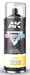 AK Golden Armor Wargame Color 400ml Spray Can Hobby and Model Lacquer Spray Paint #1052