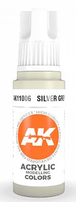 AK Silver Grey Acrylic Paint 17ml Bottle Hobby and Model Acrylic Paint #11006
