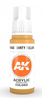 AK Dirty Yellow Acrylic Paint 17ml Bottle Hobby and Model Acrylic Paint #11043