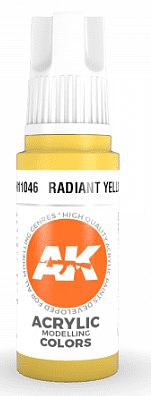 AK Radiant Yellow Acrylic Paint 17ml Bottle Hobby and Model Acrylic Paint #11046