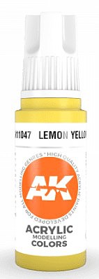 AK Lemon Yellow Acrylic Paint 17ml Bottle Hobby and Model Acrylic Paint #11047